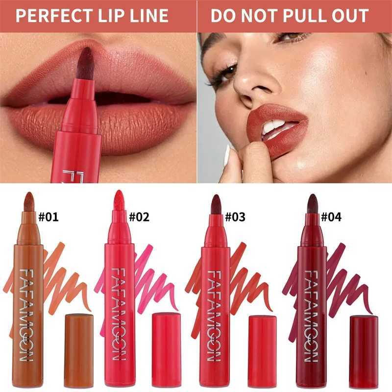 Lipstick Lips Dye Marker Pen Long-lasting Hydrating Waterproof Matte Lip Gloss Lipliner Contour Non-stick Cup Lipsticks CosmeticXJ241205