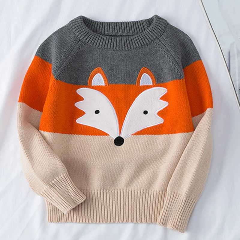 Autumn Baby Girls Boys Sweaters Coat Kids Knitting Pullover Tops Baby Boys Girls Long Sleeve Sweaters W241205