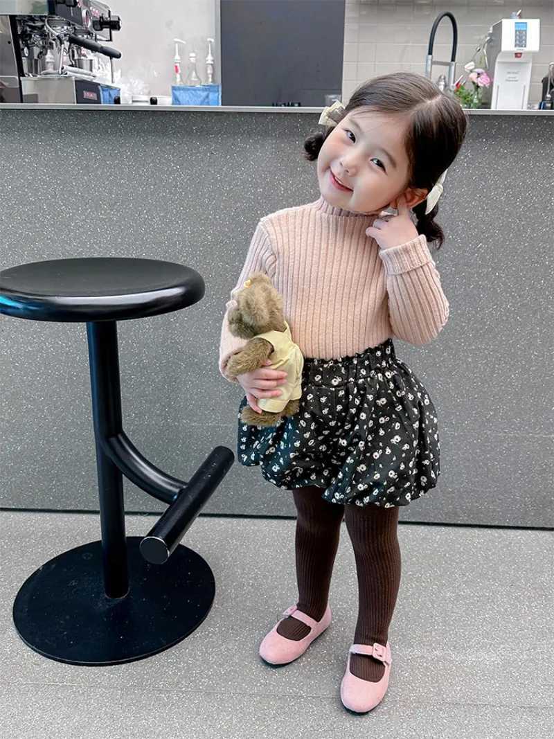 Home>Products>High neck baby sweaters>Autumn and winter childrens sweaters>Long sleeved solid color knitted sweaters W241205