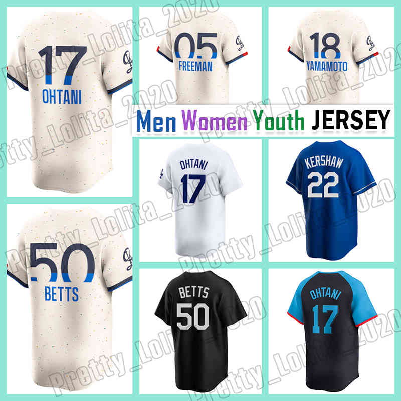 Shohei Ohtani Mookie Betts Baseball Jerse Freddie Freeman Will Smith Tler Glasnow Dodgers Max Munc Jackie Robinson Fernando Valenzuela Miguel Rojas Dustin