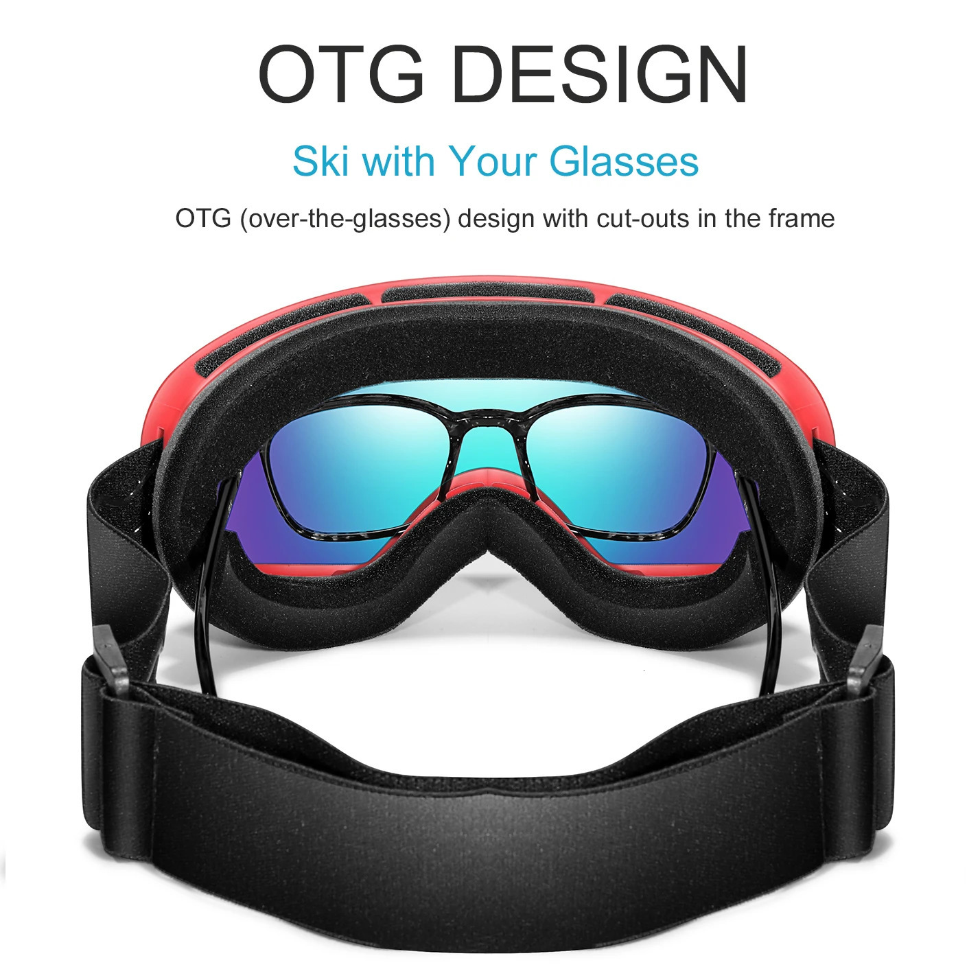 Men Women Outdoor Sports Ski goggles Anti-fog Snowboarding Snowmobile Glasses UV400 Charngeable Lens Teen Charistmas Cycling 241204