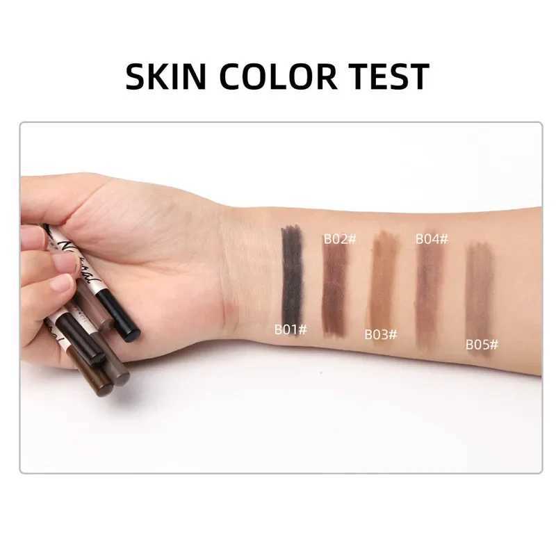 Pcs Waterproof Black Brown Coffee Eyebrow Tattoo Pencil Durable Eyebrow Enhancer with Brush Makeup ToolW241205