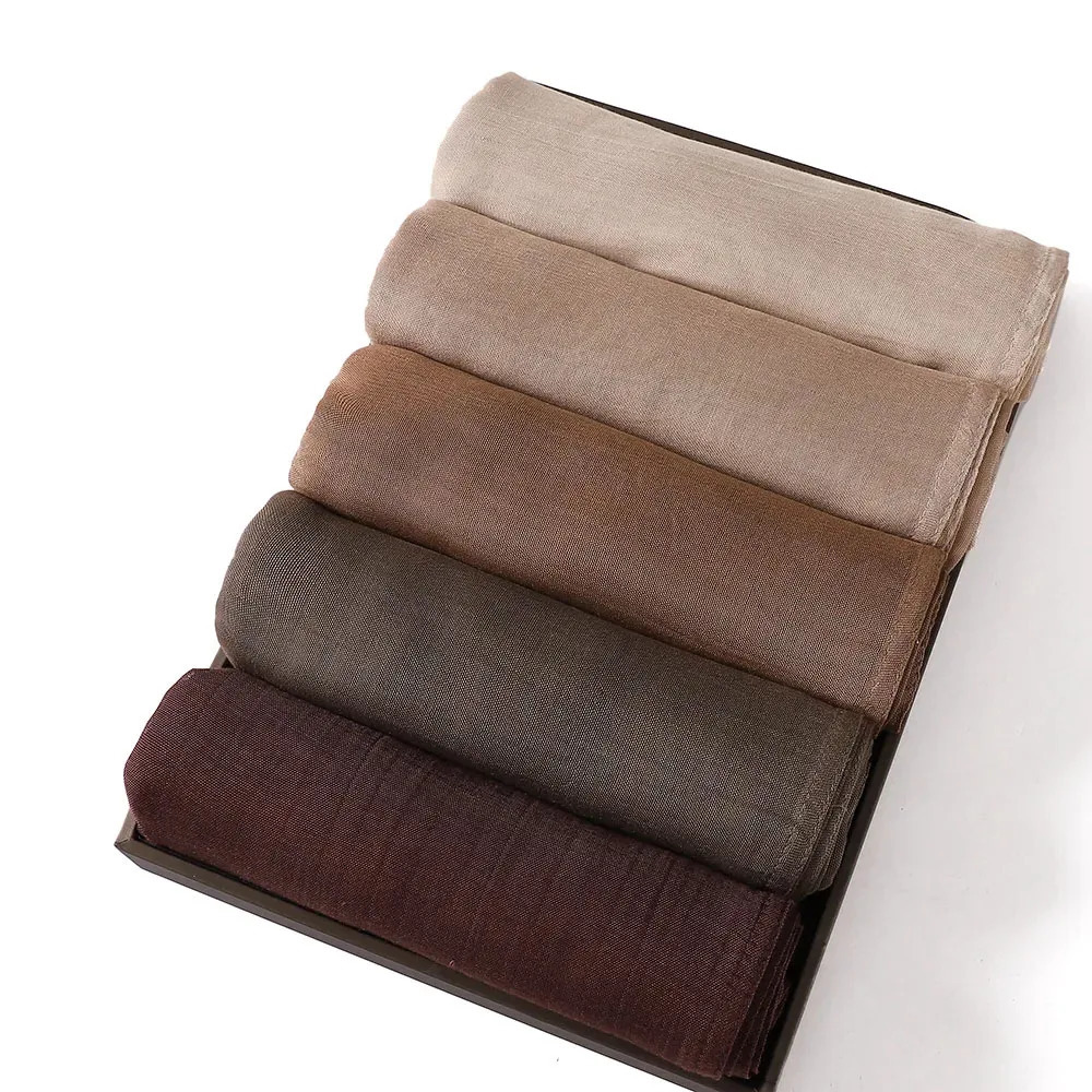 85 * 185cm adhesive headscarf scarf womens plain linen shawl Muslim fashion womens headscarf light artificial silk headscarf Islamic clothing 241205