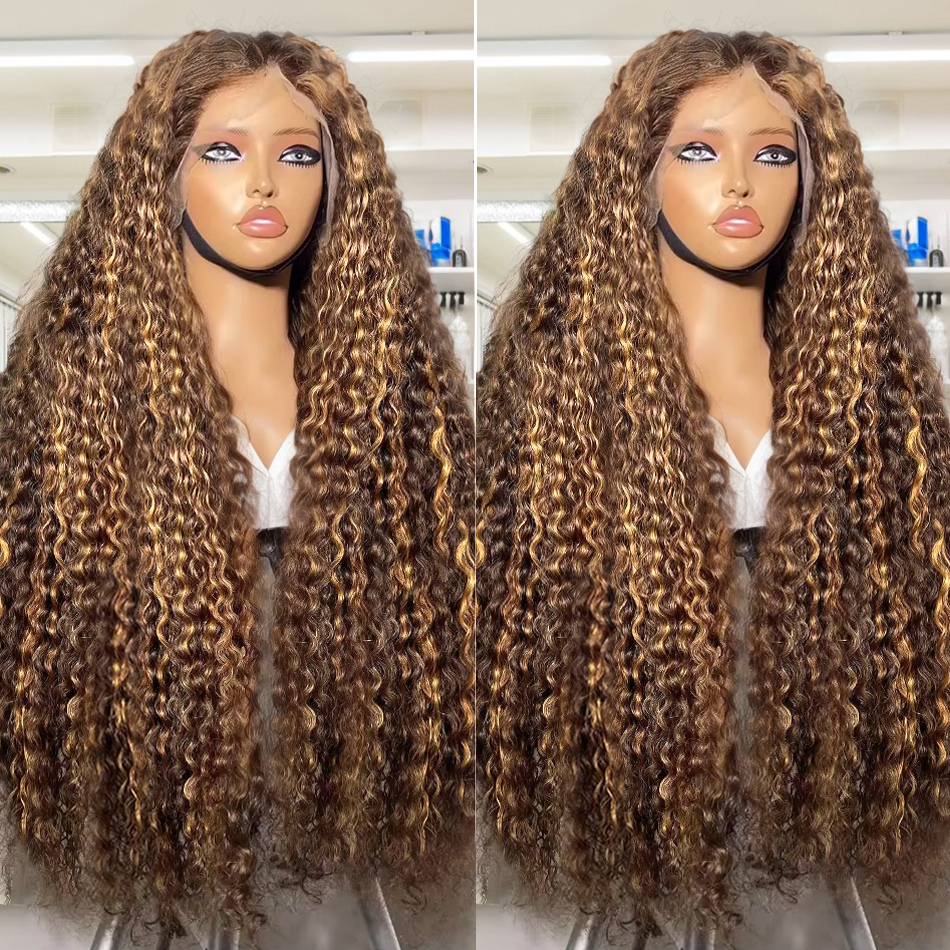 Sophianna 13X6 Highlight Curly Front Human Hair 13X4 Loose Deep Wave Frontal Wig Ombre Colored 30 Inch Hd Lace Wigs