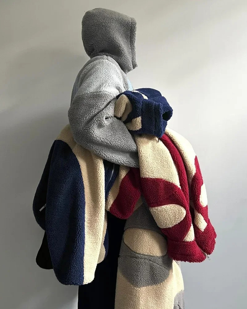 Y2k streetwear trend warm oversized jacket womens fashion gothic diversified loose Harajuku zipper long sleeved coat mens