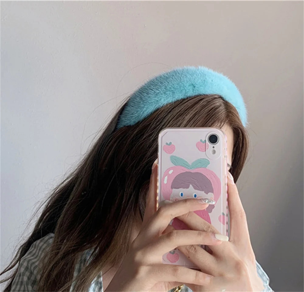 Selling Fashion Hair Circle Womens Winter 100% Genuine Mink Headband High Quality Genuine Fur Band Womens Fur Gift 241205