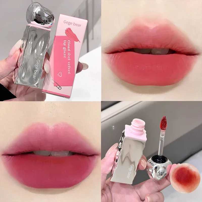 Matte Velvet Lip Glaze Smooth Mist Liquid Lipstick Non-Stick Cup Nude Matte Rose Red Lip Gloss Korean Makeup Waterproof Lip TintXJ241205