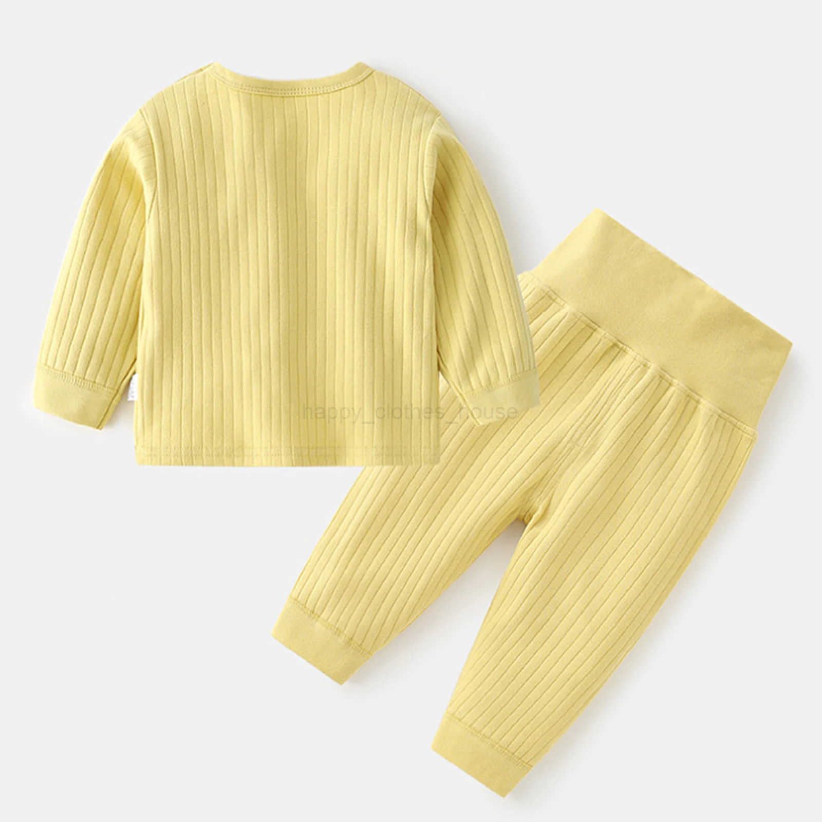 Autumn Winter Thermal Underwear Suit Baby Clothing Sets Boys Girls Pajama Sets Baby Warm Sleepwear Candy Colors Kids ClothesXJ241205