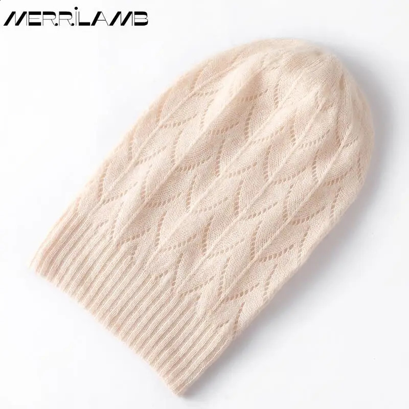 High quality winter hat womens cashmere knitted solid jacquard skull hat beans 241205
