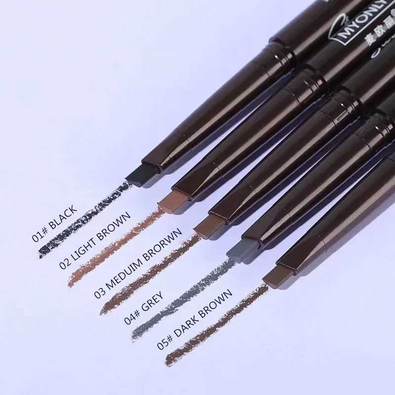 Waterproof dark brown eyeliner pen advanced eyeliner pen Brn with Spoolie brush long wear suitable for perfect eyebrows W241205