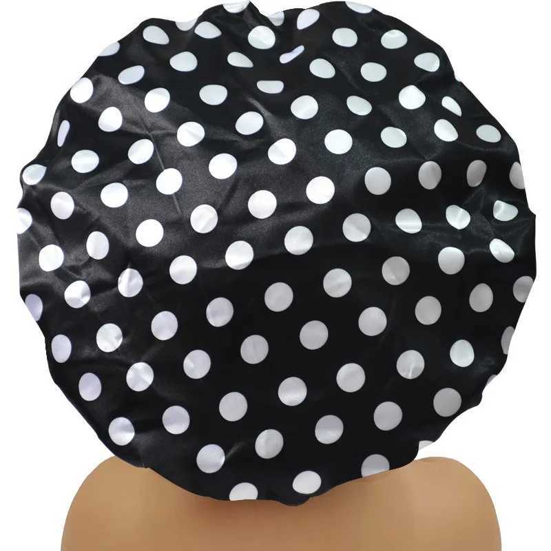 Shower C Terry Cloth Lined Exterior Reusable Triple Layer Waterproof Large Bath Hair C for All Hair Hotel Travel MulticolorXJ241205