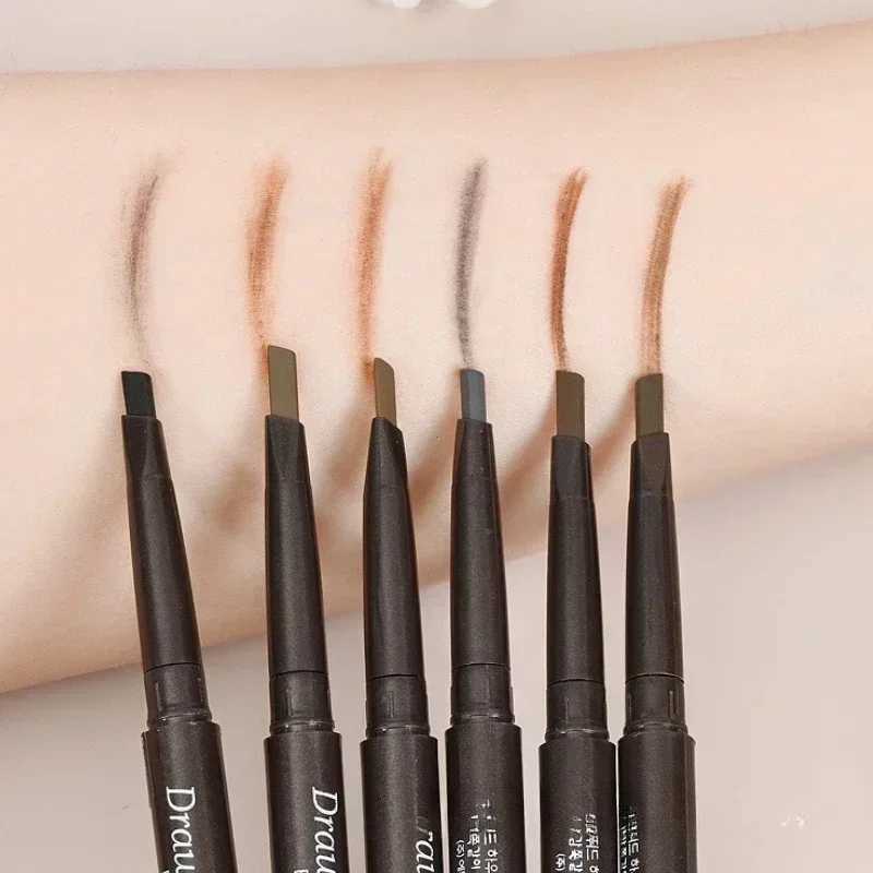 Double ended eyebrow enhancer pencil tattoo waterproof and durable professional eyebrow pen with eyebrow brush natural eye makeup W241205