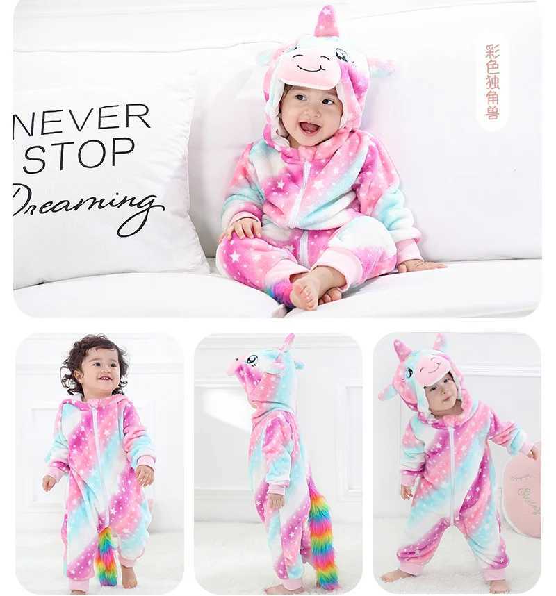 Pajamas 2022Baby Pajamas Cartoon Clothes for Sleeping Girl Rompers Kids Baby Sleepwear Boy Animal Panda Infant Children Jumpsuit H241205