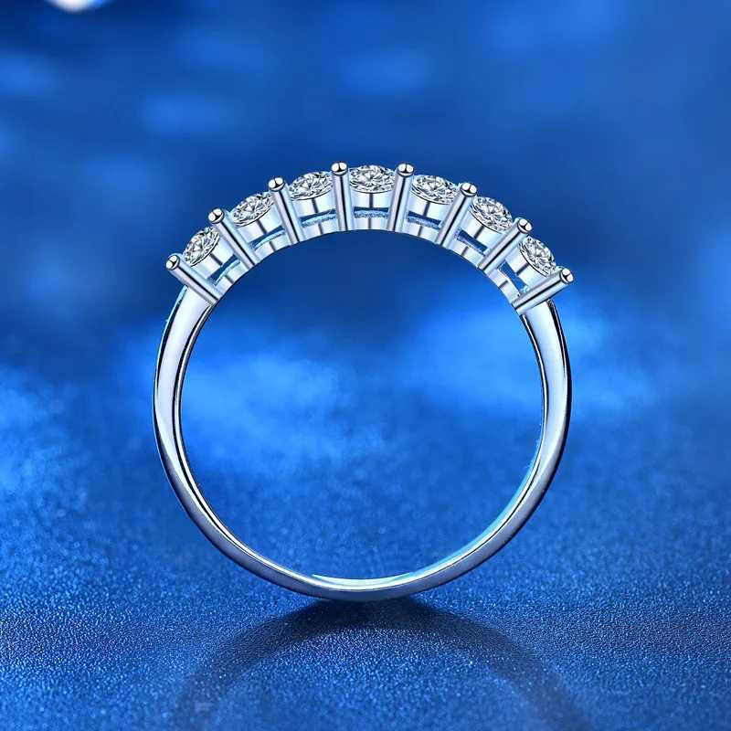 Womens Ring Moissanite Diamond Cocktail S925 Pure Silver Wedding Ring Prong Set High Jewelry W241205