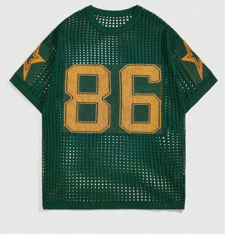 Y2K retro jersey quick drying breathable mesh Tshirt mens street college sportswear oversized unisex football training suit 240813