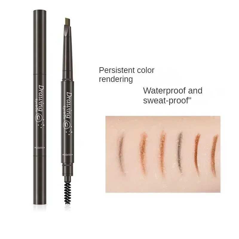 Double ended eyebrow enhancer pencil tattoo waterproof and durable professional eyebrow pen with eyebrow brush natural eye makeup W241205