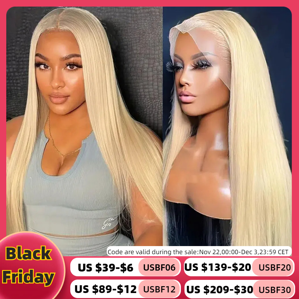 13X6 Honey Blonde 613 Straight HD Front 13X4 Lace Brazilian Frontal Colored Wig Human Hair For Women Choice On Sale