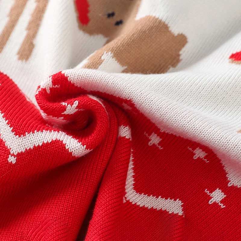 2024 autumn childrens clothing Christmas sweaters long sleeved deer knitted tops childrens clothing boys sweaters W241205