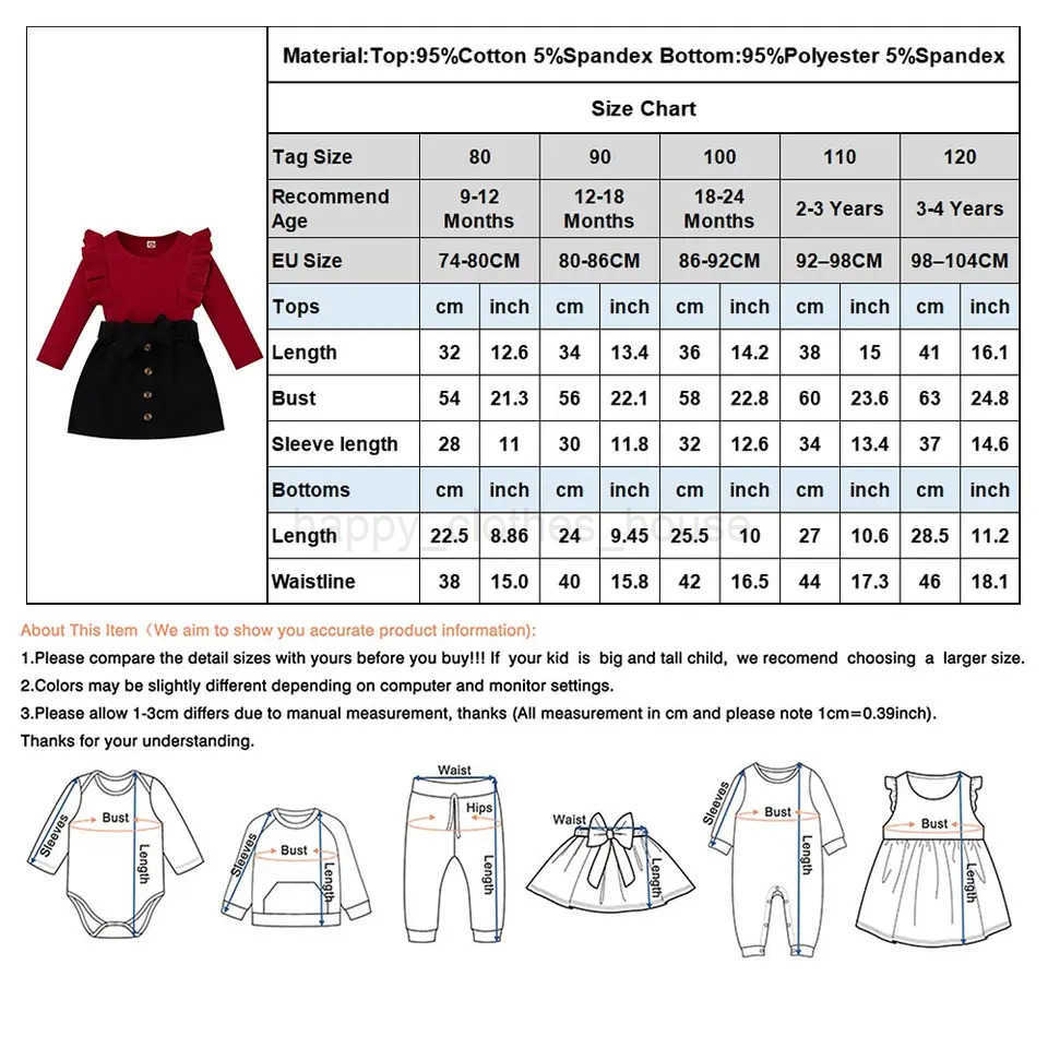 LAPA Cute Fashion Girls Skirt Suit Two-piece Set Baby Girls Solid Ruffle Long Sleeve Top+Corduroy Skirt Autumn New Kids SuitXJ241205