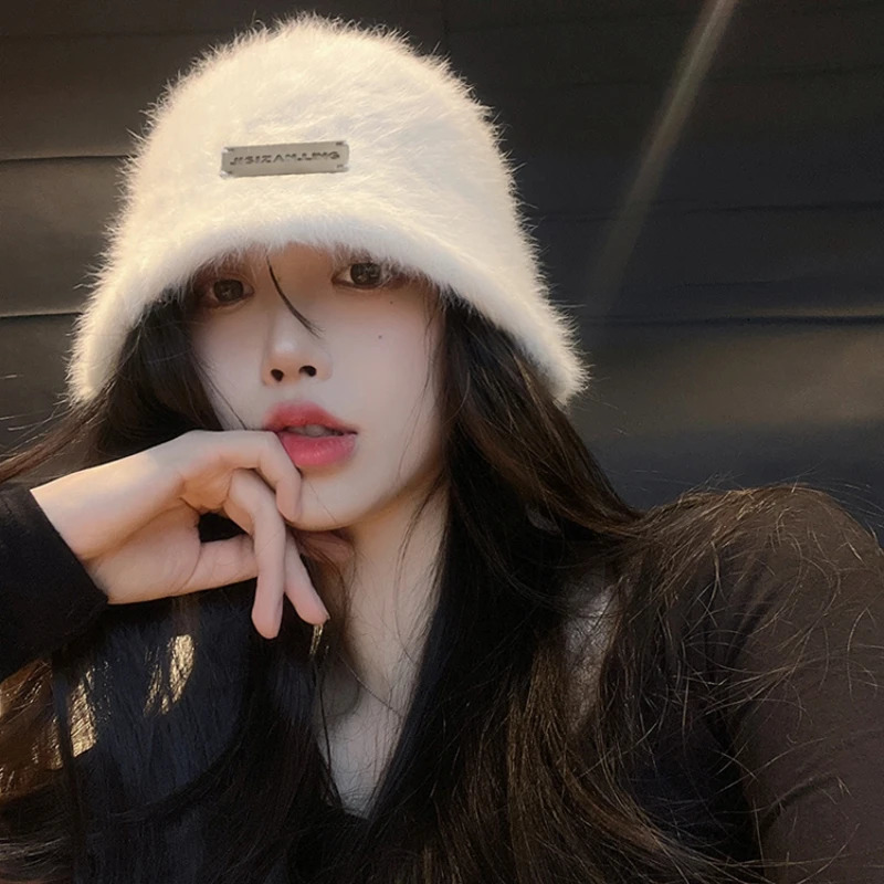 mens and womens fisherman hats warm autumn and winter big head plush bucket hat gorilla Palla Hombre 241205