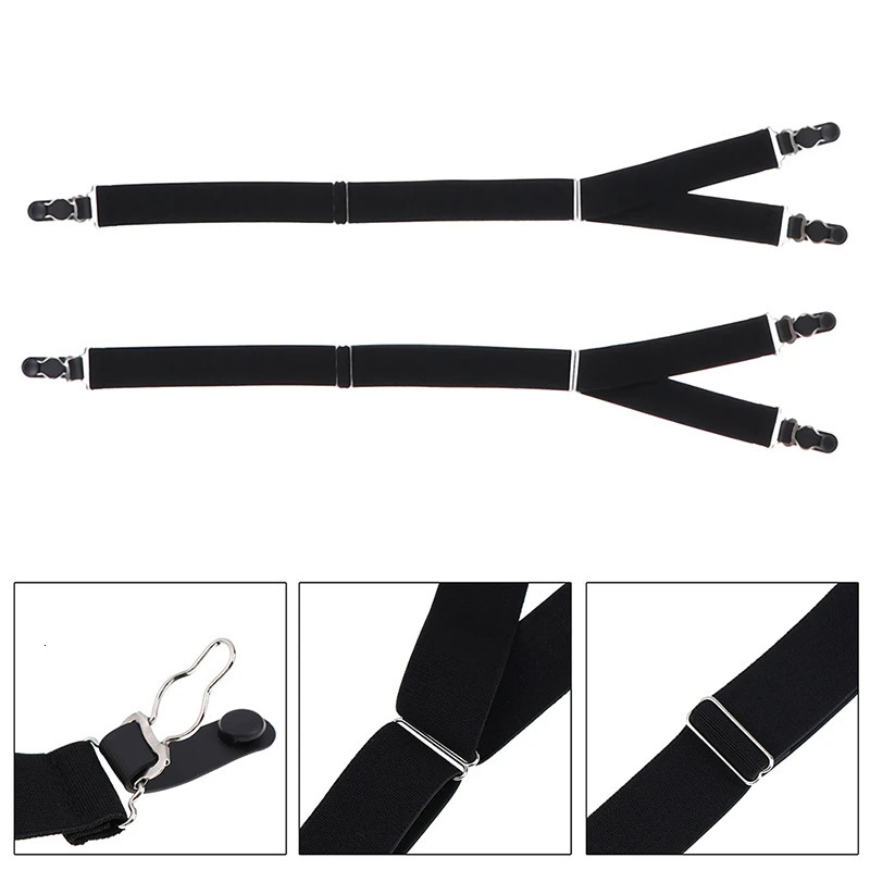 Mens Fashion Shirt Stays Garters Y Shape Military Adjustable Elastic Holders Straps Sock Nonslip Clamps Leg Suspenders 241122