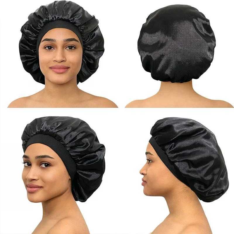 Large Satin BonnetSilk Bonnet Hair Wr for Sleeping Sleep C With Elastic Soft Band Big Bonnets for Women Hair CareXJ241205