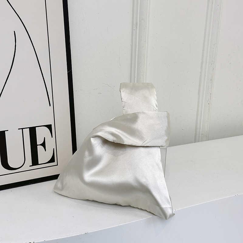 2024 Summer New Solid Color Silk Satin Women's Bag, Extremely Simple Style Lady's Handbag, Elegant Banquet Handbag for Women 241205