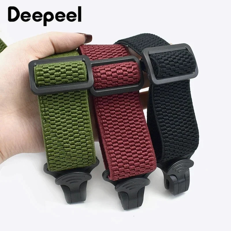 Deepeel 35X120cm Mens Adult 4 Clip Casual Trousers Fashion Xshaped Stripes Plastic Clamp Elastic Suspenders Sewing Accessory 241122