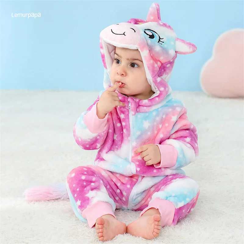 Pajamas s Romper Baby Boy Girls Pajama Toddlers Winter Outfit Halloween Animal Suit Onesie Festival Party Bebe Clothes Kigurumis H241205XWJB