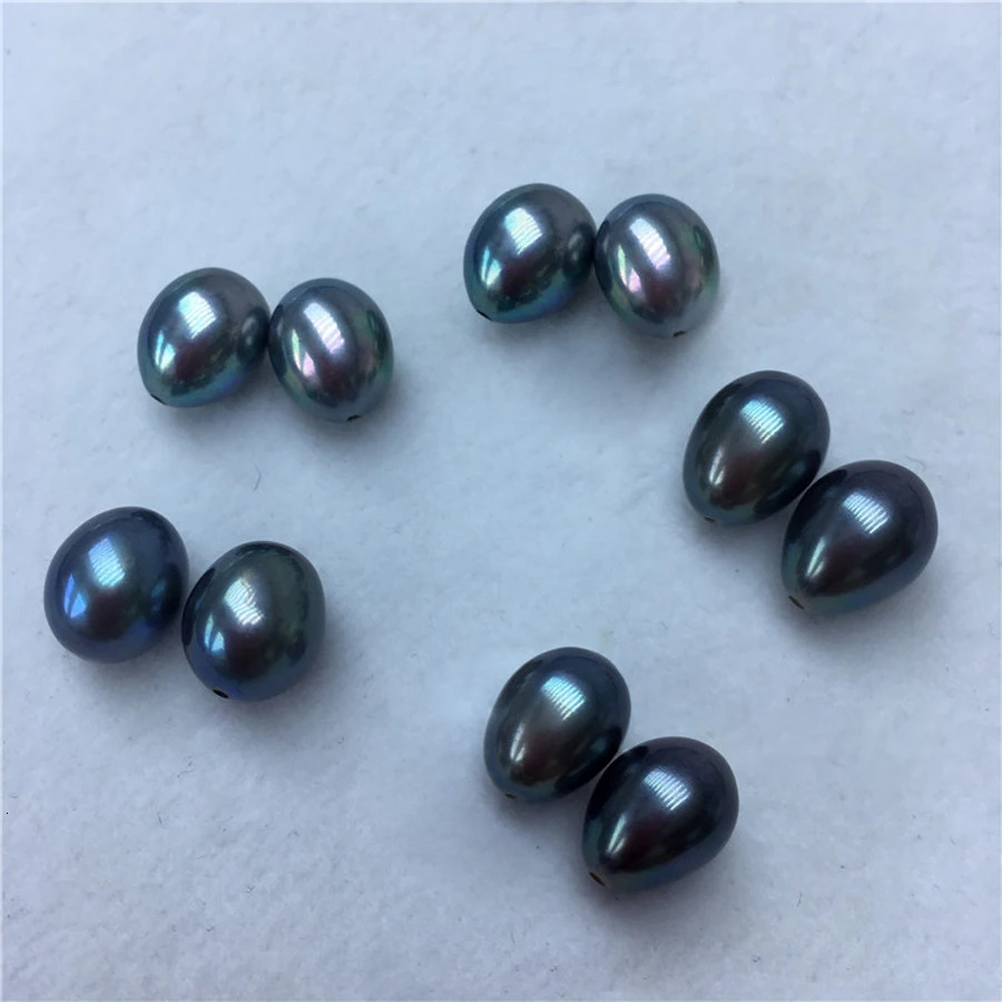 MeiBaPJ 9-10mm Natural Rice Pearl Fashion Simple Drop Earrings DIY Genuine 925 Silver Womens Exquisite Jewelry 241205