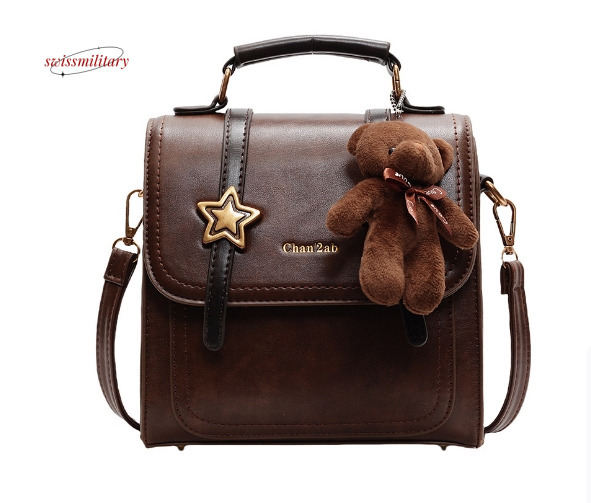 Advanced retro versatile college backpack for women 2024 new trendy fashion student class commuting backpack #32 swissmilitary