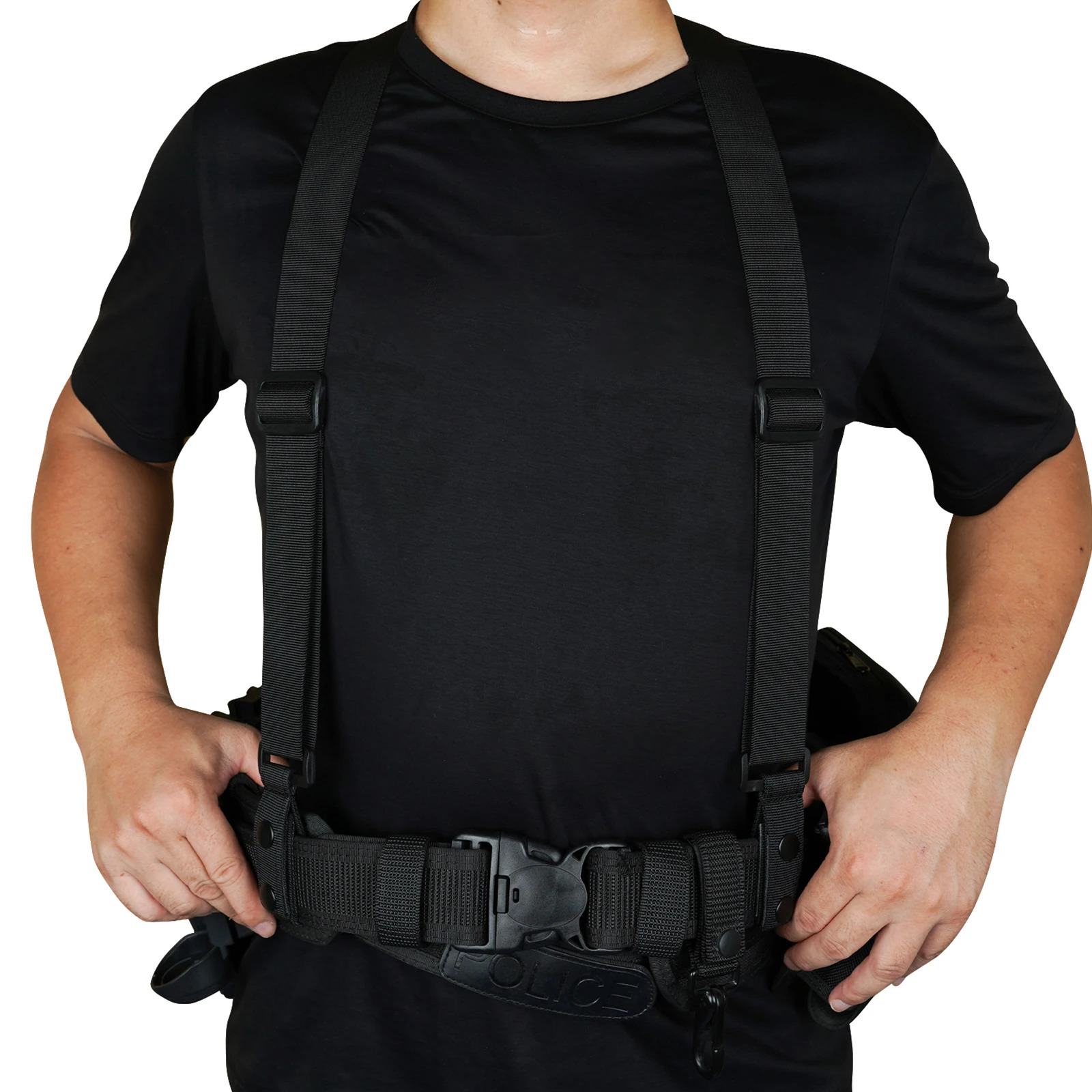 KUNN Tactical Suspenders Duty Belt Harness for Men15 Inch Adjustable Tool Suspender with 4 Loop Attachments 241122