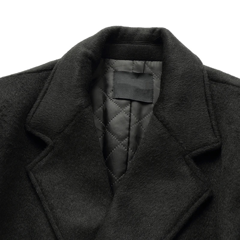 IEFB Korean style mens windproof vest casual single chest solid color thick coat mens wool coat fashionable 9C8067 241204