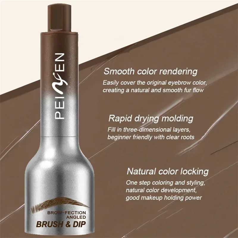 Eyebrows hair line wild eyebrows velvet three-way eyebrows dyes waterproof pencils hair line gel big brush head W241205