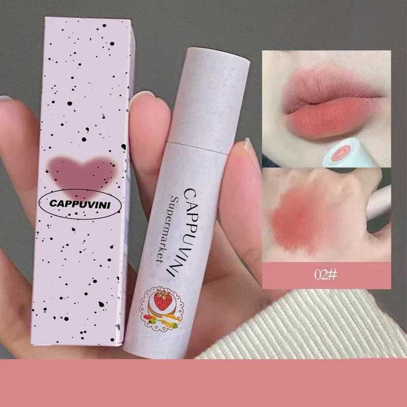 1pc Creamy Lip Gloss Cute Matte Lipstick Long Lasting Nonstick Cup Lipstick Natural Lip Makeup Nude Lipstick Cosmetic MaquillajeXJ241205