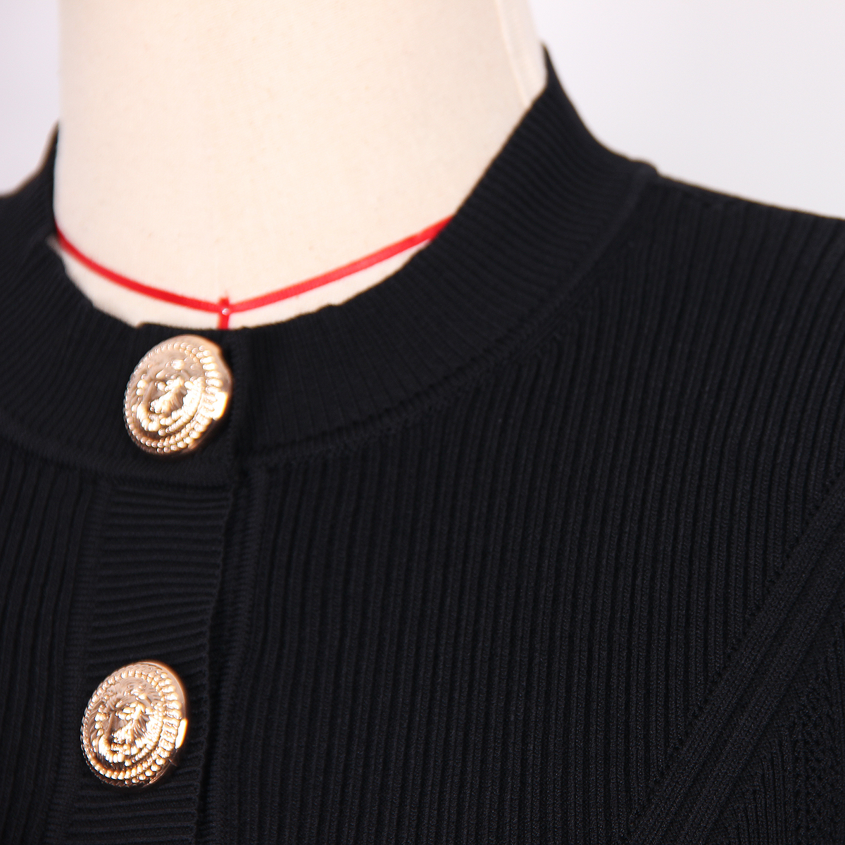 SML Four Colors High Quality Fashion Solid Elastic Knitted Fabric Round Neck Single Breasted Exquisite Casual Women's Cardigan