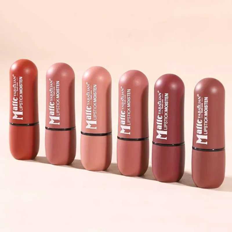 Nude Matte Lipstick Waterproof Long Lasting Non-stick Cup Lip Stick Not Fading Sexy Red Brown Velvet Lipsticks Makeup CosmeticsXJ241205