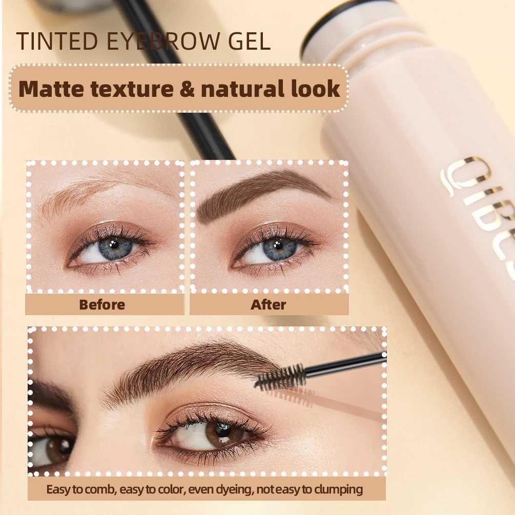 QIBEST 2023 liquid eyebrow gel enhancer waterproof eyebrow cream pigment tattoo pigment durable waterproof dye eye makeupW241205