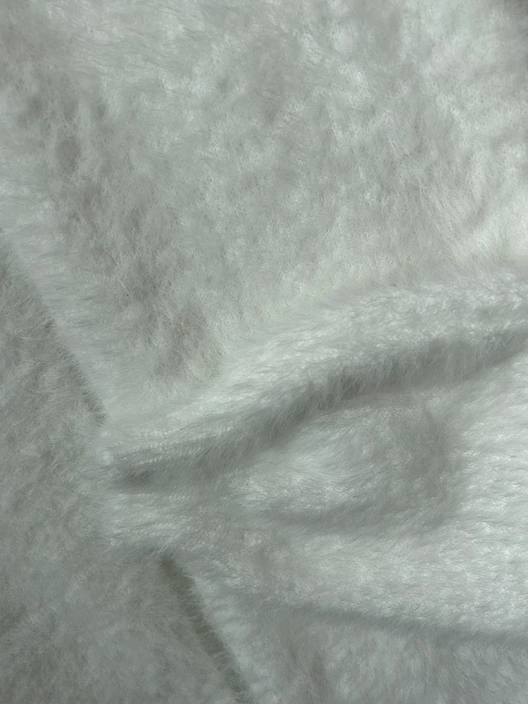 Womens Sweater White Fluffy Cardigan for Women Long Sleeve Knitwears Winter Clothing Mink Velvet Knitted 241204