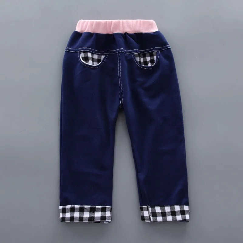 2Pcs/set Autumn Girls Clothes Sets Children Sweet Bowknot Long Sleeve Pullover T-shirt + Denim Pants Kids Loungewear SuitsXJ241205