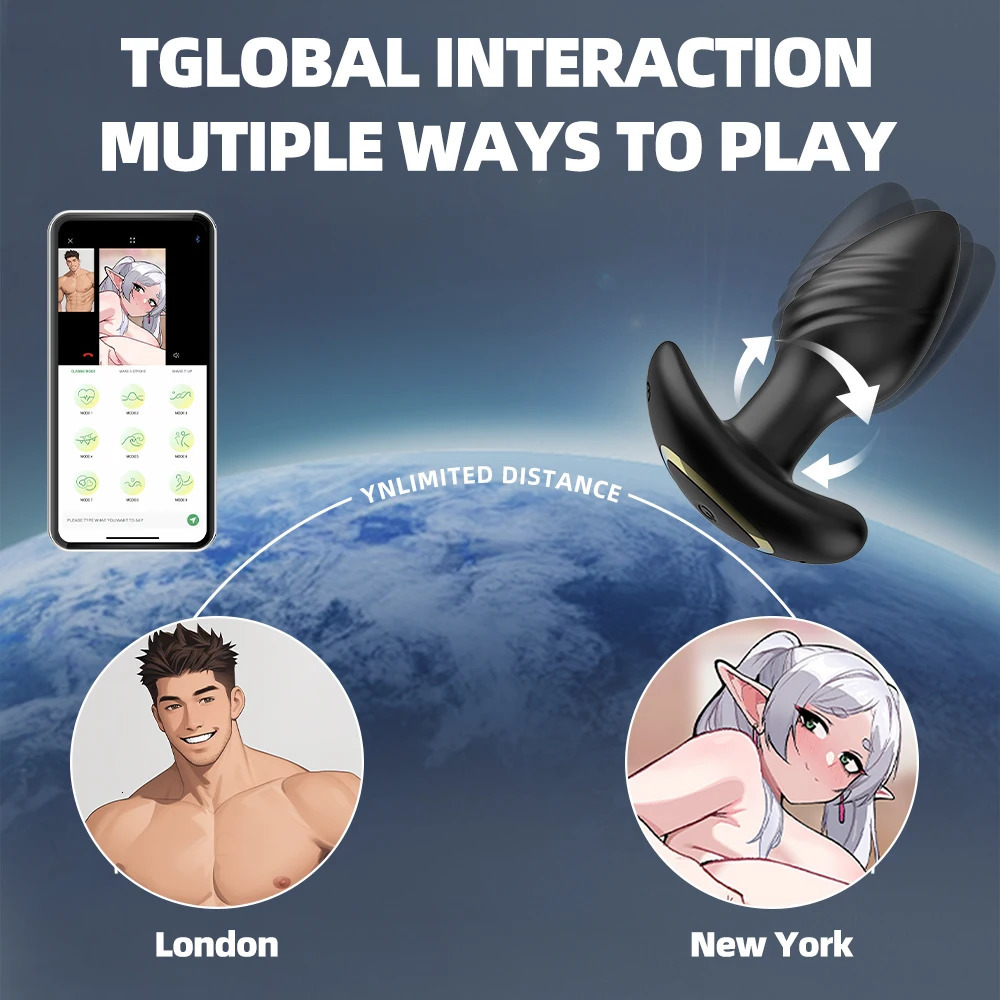 Bluetooth APP Control Anal Plug Vibrator Butt Plug for Men Gay Male Prostate Massager Masturbator Adult Goods Sex Toys for Women 241205