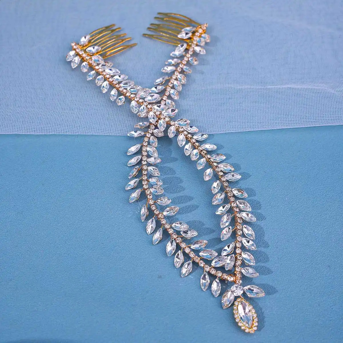 Crystal Bridal Headdress for Women Tiara Headband Girl Headwear Hair Ornament Gift Wedding Forehead 241122