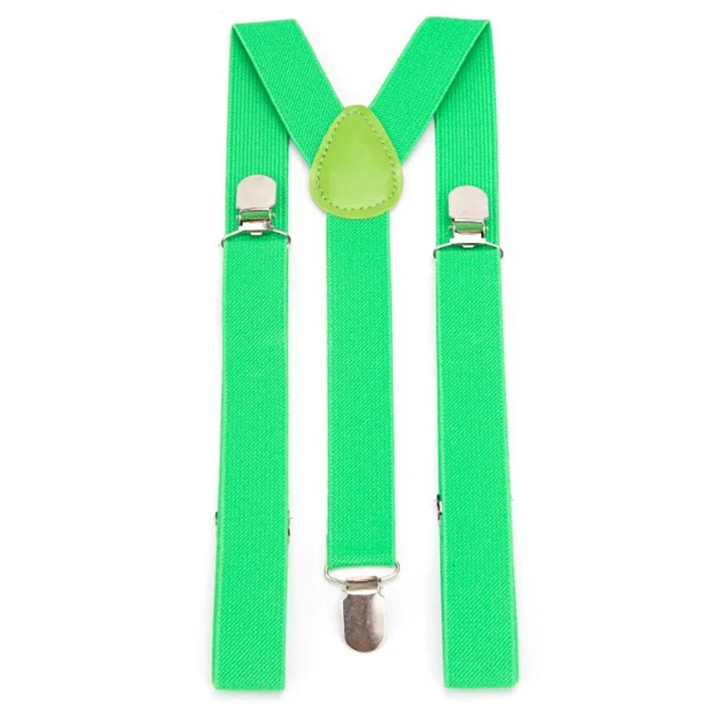 Solid Color Elastic PU Leather Suspenders Braces Men Black Red Adjustable With Straps For Wedding Suit Skirt Accessories Gift 241122