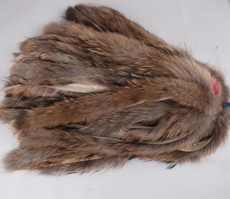 Real fur collar 100% real raccoon fur scarf 70cm among women in winter 241205
