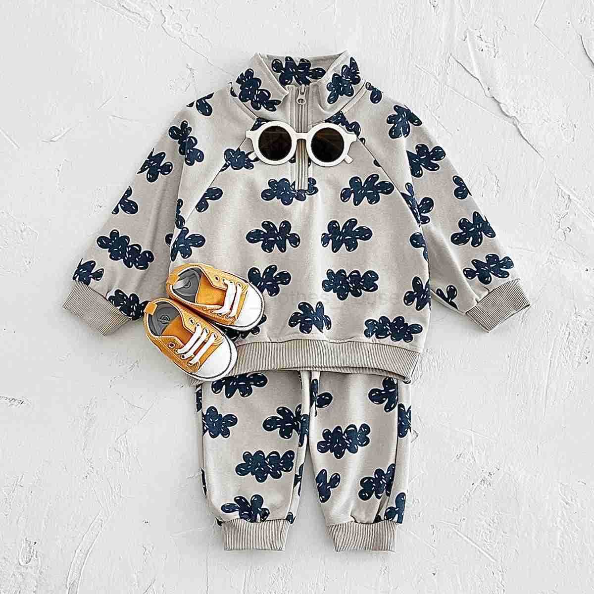 2024 Autumn Baby Boy Clothes Sets Girl Infant Sweatshirts Long Sleeve Pullover+Sweatpants Suit Kids Outfit 2Pcs Children ClothesXJ241205