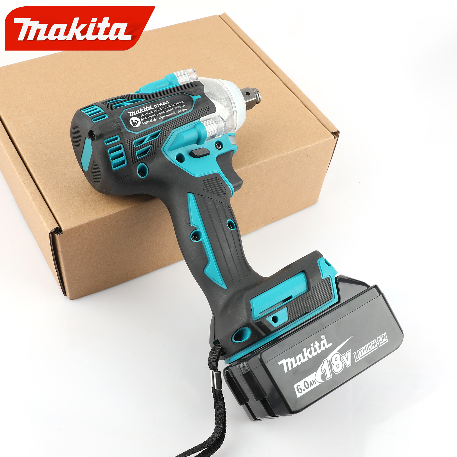 Makita 18V DTW300 Cordless Wrench Cordless Electric Wrench Screwdrivers Impact Electric Drill Power Tools 1/2 Wireless Impact