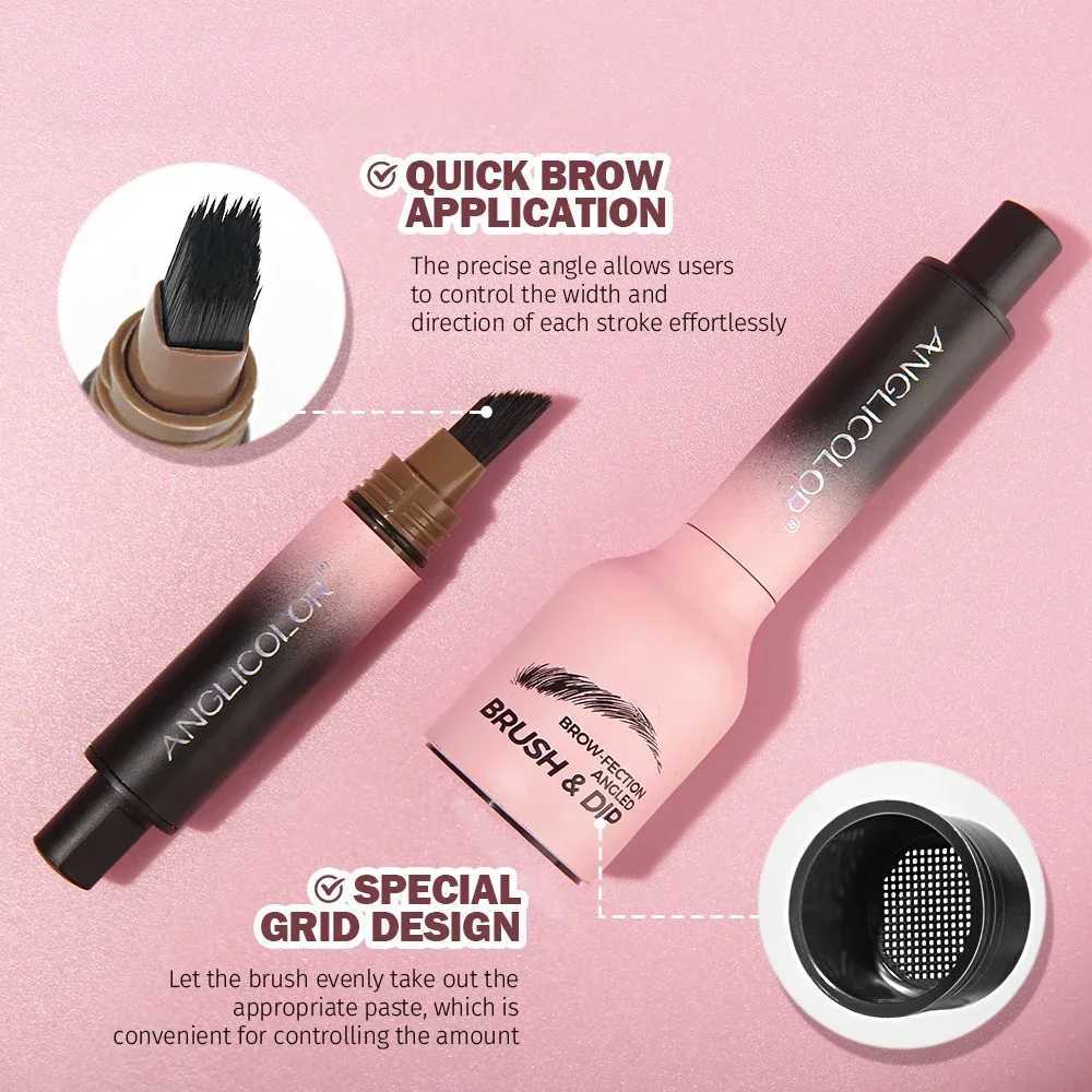 Wild Eyebrow Pencil Square Corner Brush Velvet 3D Eyebrow Dye Frost Hair Thread Anti Staining Multi functional Eyebrow Coloring PenW241205