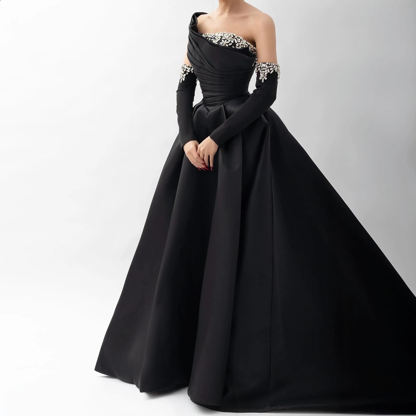 Elegant Black Satin… - image