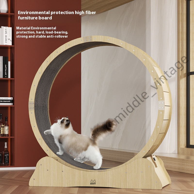 Fashion Pet Toys Pet Dog And Treadmill Loop Plush Pad Fitness Roller Silent Sports Running Wheel Furniture High Fiber Board Cat Climbing Frame Toy