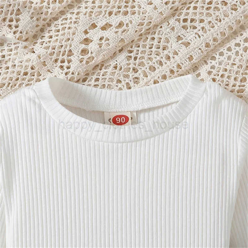 Pudcoco Little Girl Fall Outfits Solid Color Long Sleeve Crew Neck Pullover with Heart Pattern Denim Long Pants 2Pcs Set 1-5TXJ241205